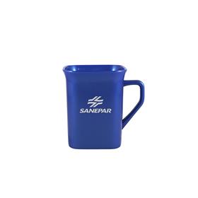 Caneca Quadrada Plástico Metalizado 250ml - CN82