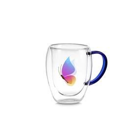 Caneca de Vidro Parede Dupla - 350ml - CN122 AI
