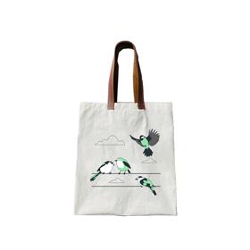 Ecobag Algodão Cru com alça de couro - 30x35 cm  - EC57 DTF