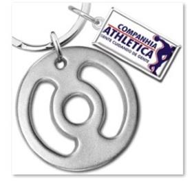 Chaveiro em Metal Anilha com Plaquinha - CH165