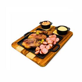 Kit Tábua com Chapa de Ferro e 2 cumbucas - KC76