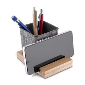 Porta caneta em feltro e bambú - PCL13 AI