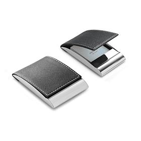 Porta Cartões em metal e Couro  Sintético - PT26 PS