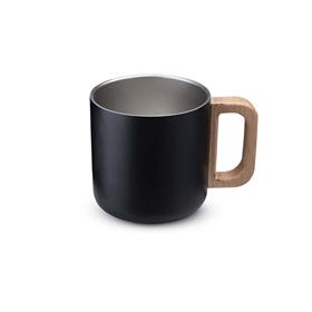 Caneca Térmica com Alça em Madeira - 400ml - CN462