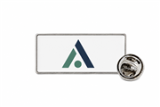 Pin Chapinha de Metal Retangular Resinado Dourado - PI40