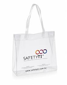 Sacola em PVC com Alça de Ombro - 36x33x11cm - SA240 VD