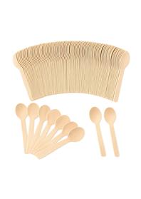Mini Colher De Madeira Bambu Biodegradável 10 Cm - TL17