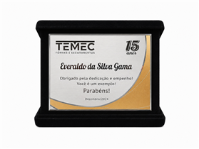 Placa de Homenagem em Aço Inox - PV140