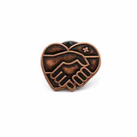Pin em Metal - Relevo - Sem Esmalte - Bronze - PI46
