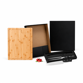 Kit Churrasco Premium Em Bambu - 3 Peças - KC108 SM